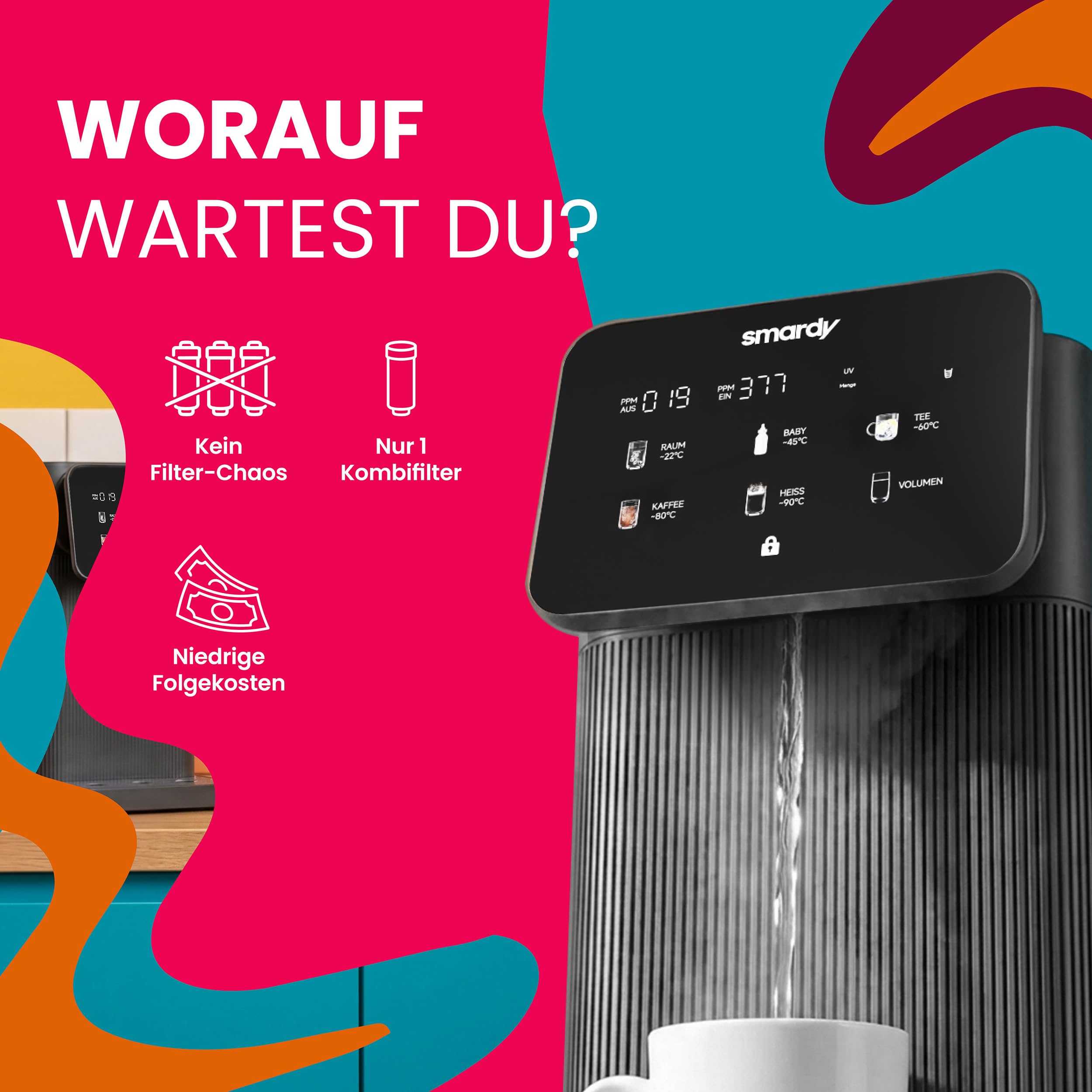 smardy blue Wasserbar tayma Osmose-Ersatzfilter, 5-stufige Filterkartusche | Passgenauer Wechselfilter für die Wasserbar tayma – alle 5 Filterstufen in einer Kartusche vereint