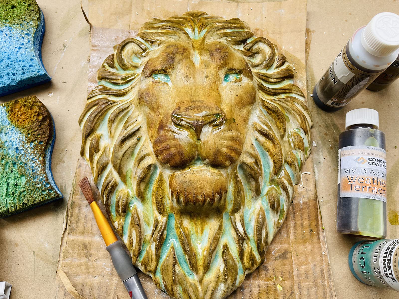 Amazon.co.jp: AUTUMN ライオンの頭 ガーデンデコモールド