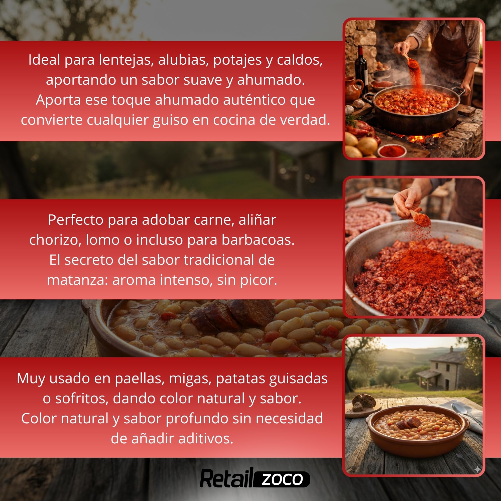 Pimentón de la Vera Ahumado Dulce, Denominación Origen Protegida, Pimentón Yuste 1557, Producido en Extremadura, Ideal para guisos, carnes, salsas, embutidos y platos tradicionales, 1 bote de 75 gr - imagen 5