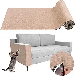 Tapete de arranhador para gatos de escalada aparável para arranhar 190 x 40 cm, tapete autoadesivo de substituição para prateleiras de árvore de gato, pós-sofá, parede, móveis, degraus, protetor DIY