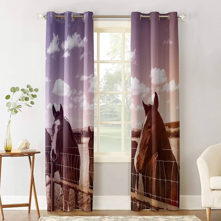 Sears Perma-prest 子供部屋カーテン 動物 ヴィンテージ Sears Perma-prest 子供部屋カーテン 動物 ヴィンテージ