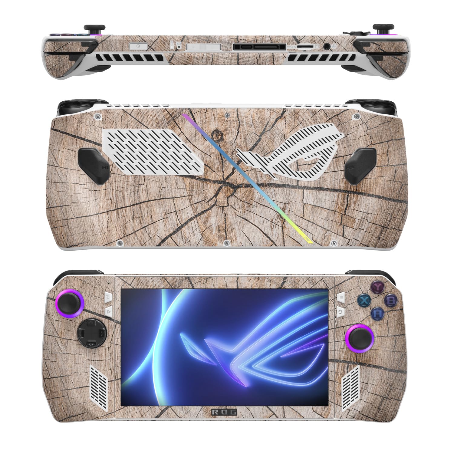 MightySkins Glossy Glitter Skin Compatible with Asus ROG Ally - Tree Rings | Protective, Durable High-Gloss Glitter Finish | Easy to Apply, Remove, and Change Style