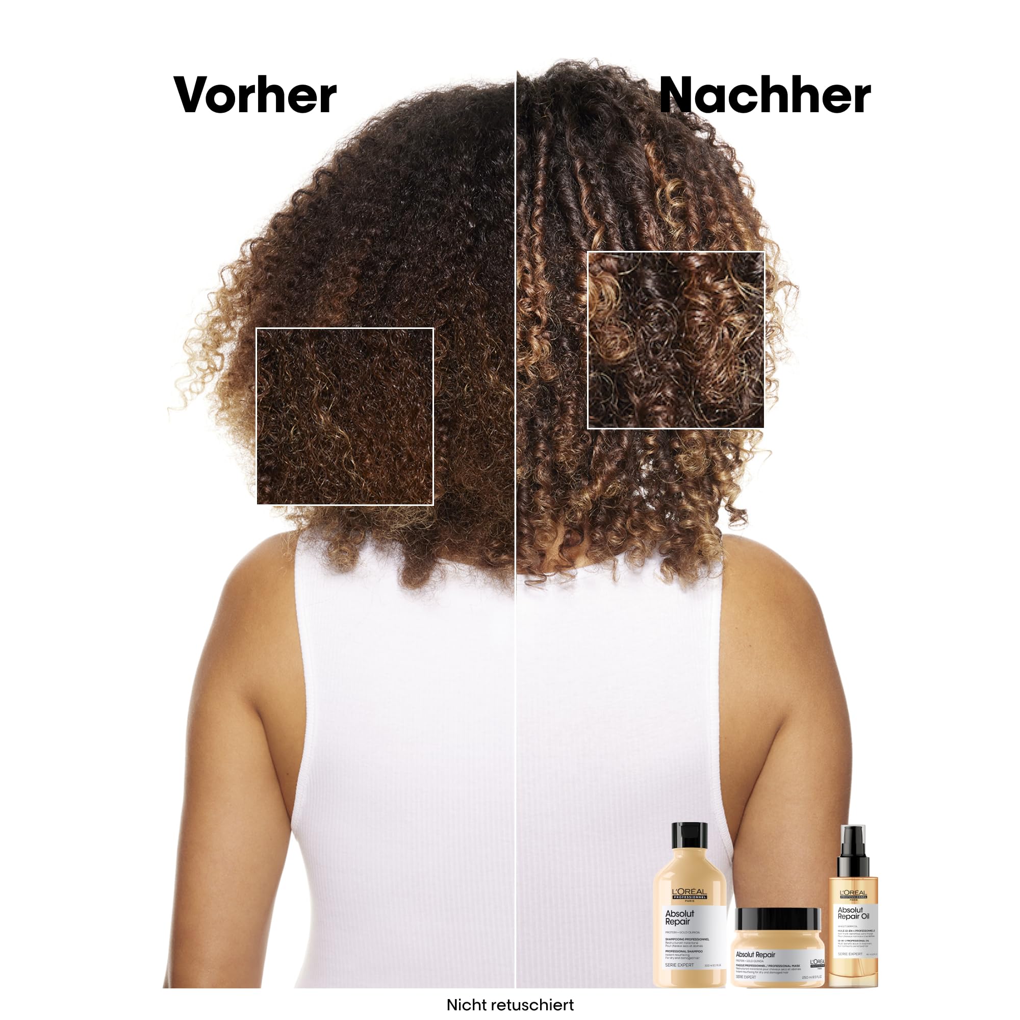 L'Oréal Professionnel Reparierende Haarmaske für strapaziertes und trockenes Haar, Mit Quinoa, Serie Expert, Absolut Repair Maske