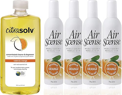 Citra Solv Aire Scense Paquete especial Limpiador concentrado y desengrasante Ambientador de aceites esenciales Limpiador doméstico sin aerosol