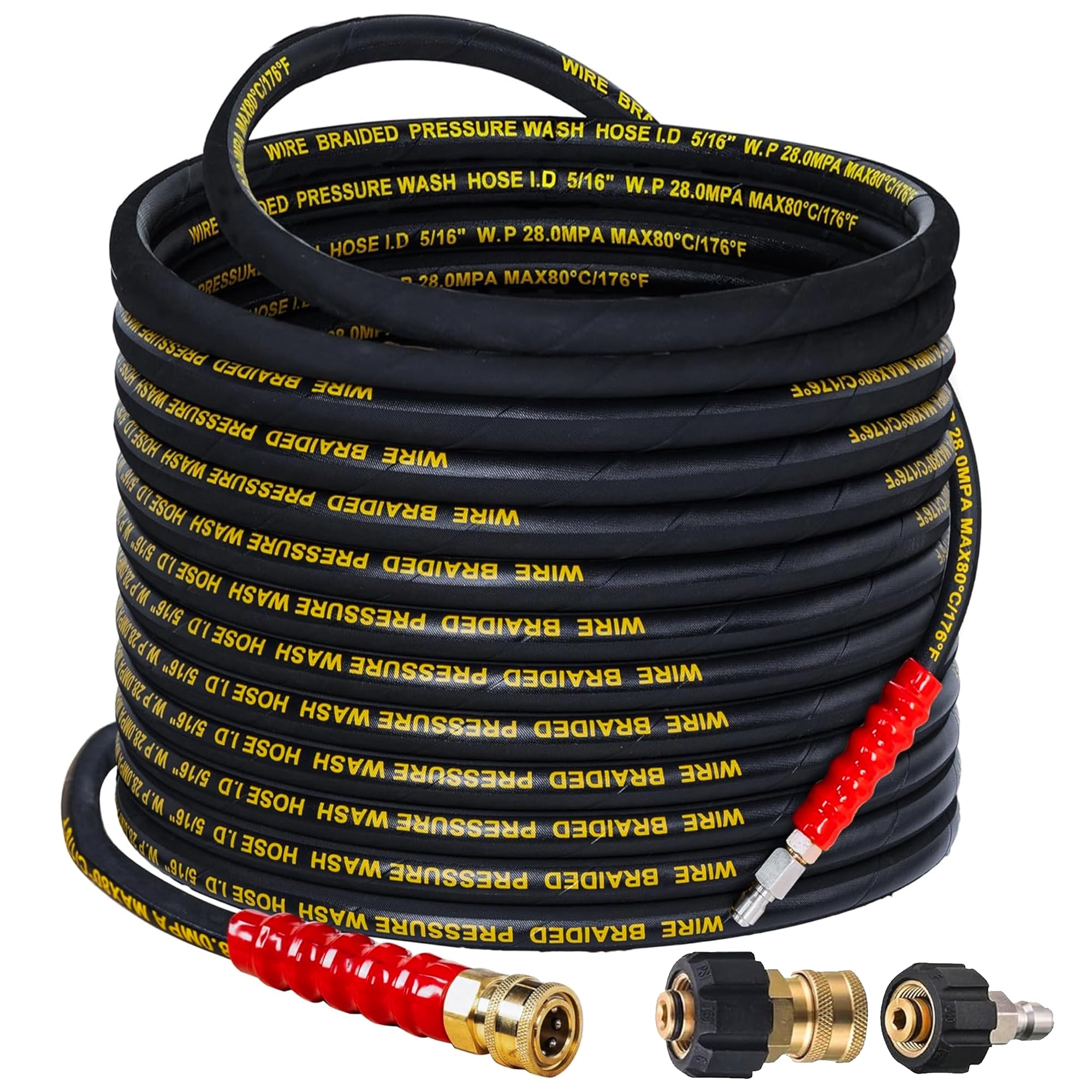 DeWalt Pressure Washer Hose 3/8X50' Replacement/Extension 5000-Psi Cold Water