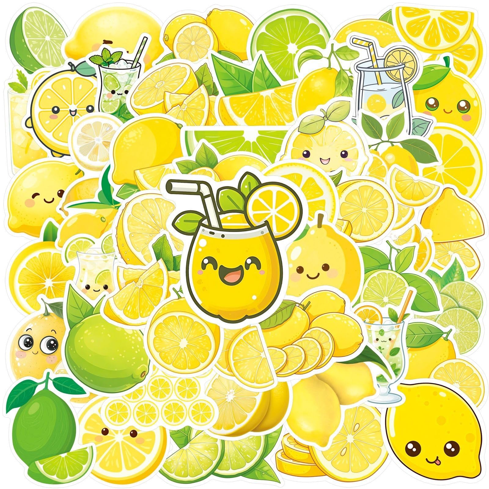 FGLFPXI 50-Pack Stickers Waterproof Decals for Water Bottles Guitars Helmets Luggage Notebooks Stationery