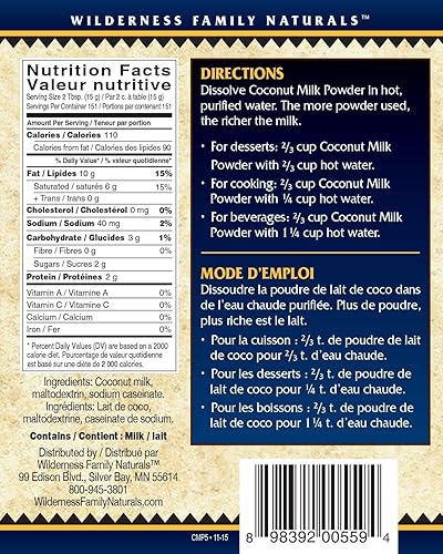 Miniatura 2 de Wildly - Leche de coco en polvo convencional de 80 onzas, bolsa de 5 libras, natural, seca, sin azúcar, naturalmente dulce, crema en polvo, sabor