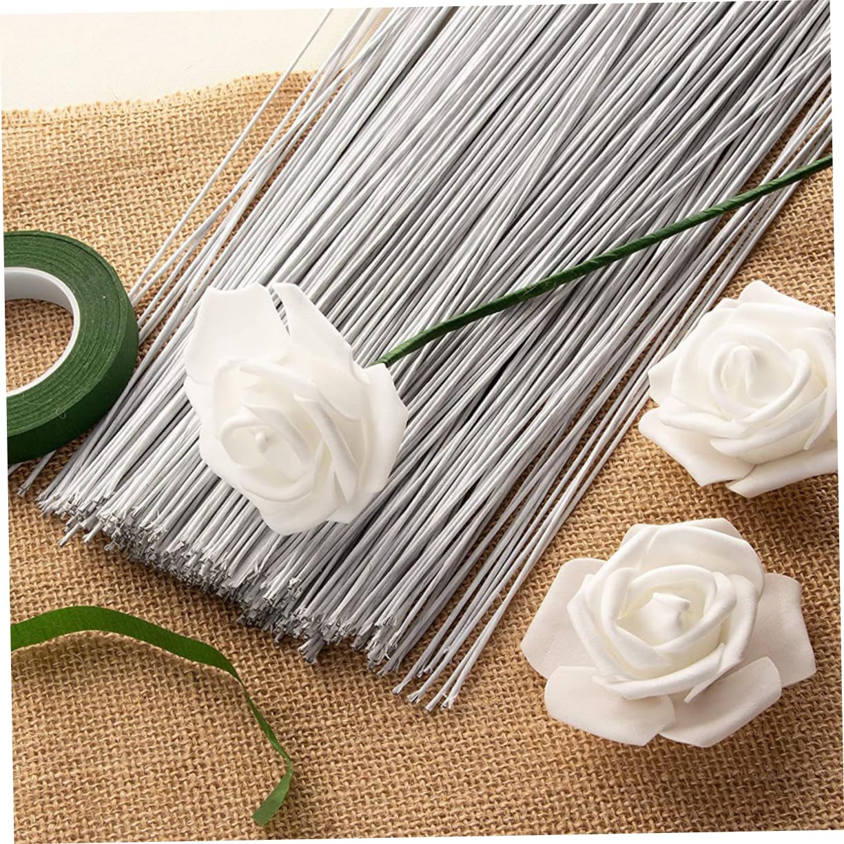 TEHAUX Convenient Practical Florist Wires 100pcs Wrapping Wire Stems Craft Florist for Handwork