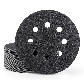 Viaky 36Pcs 125mm Wet Dry Sanding Discs, Hook and Loop Random Orbital Sander Pads 80 Grit | Silicon Carbide Sandpaper for Wood, Metal, Furniture & Auto Polishing
