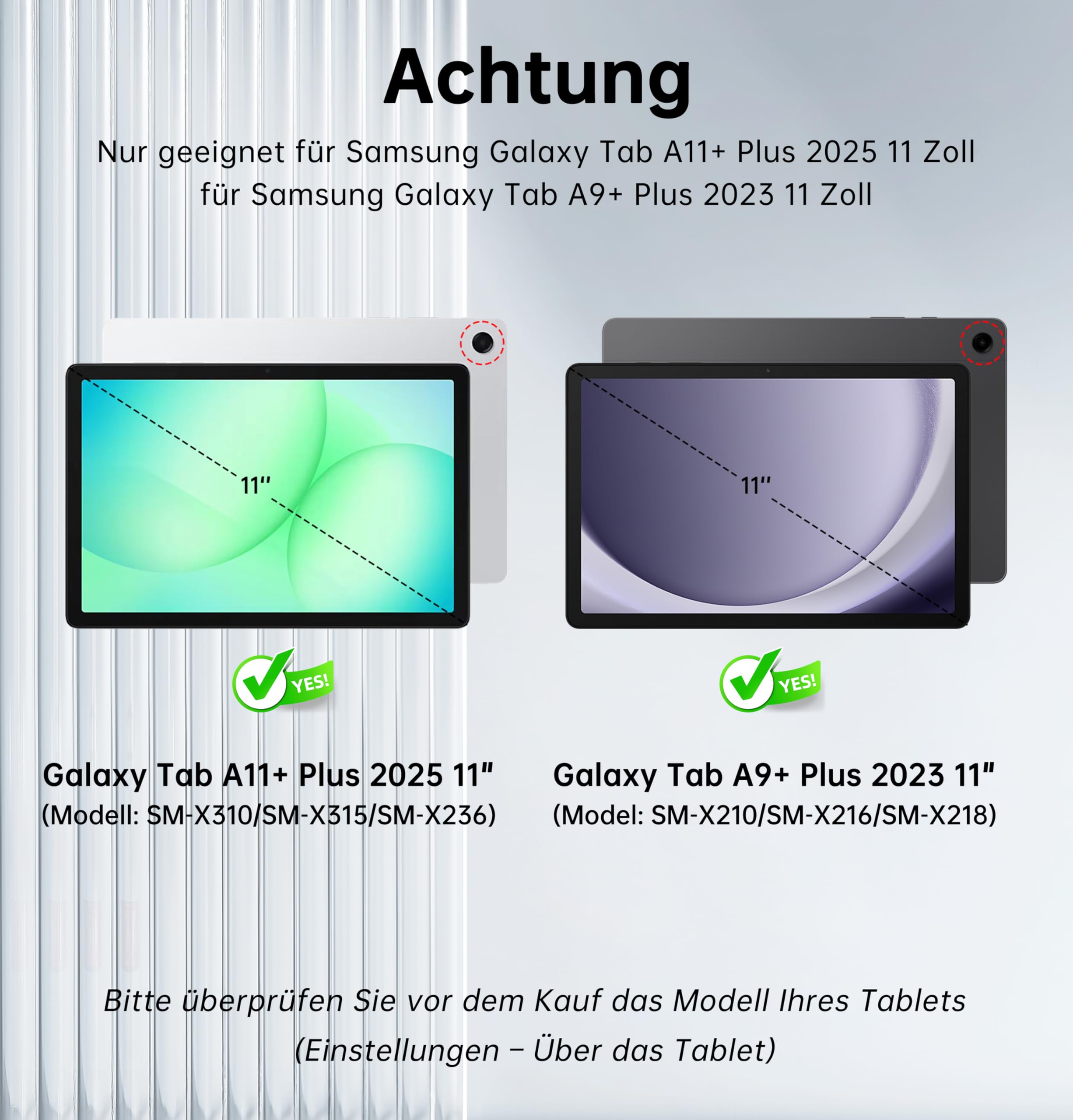 für Samsung Galaxy Tab A11+ Plus/A9+ 11 Zoll Hülle Tastatur mit Trackpad | 7 Farben Hintergrundbeleuchtung, DeX-Taste, Präzises Touchpad, Deutsches QWERTZ-Layout, Stifthalter, Abnehmbar, Magnetisch