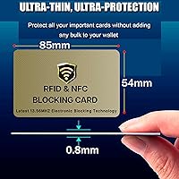 Vista 2 de SaiTech IT Tarjeta de bloqueo RFID, una tarjeta protege todo el monedero, NFC sin contacto, protector de tarjeta de crédito bancario sin contacto