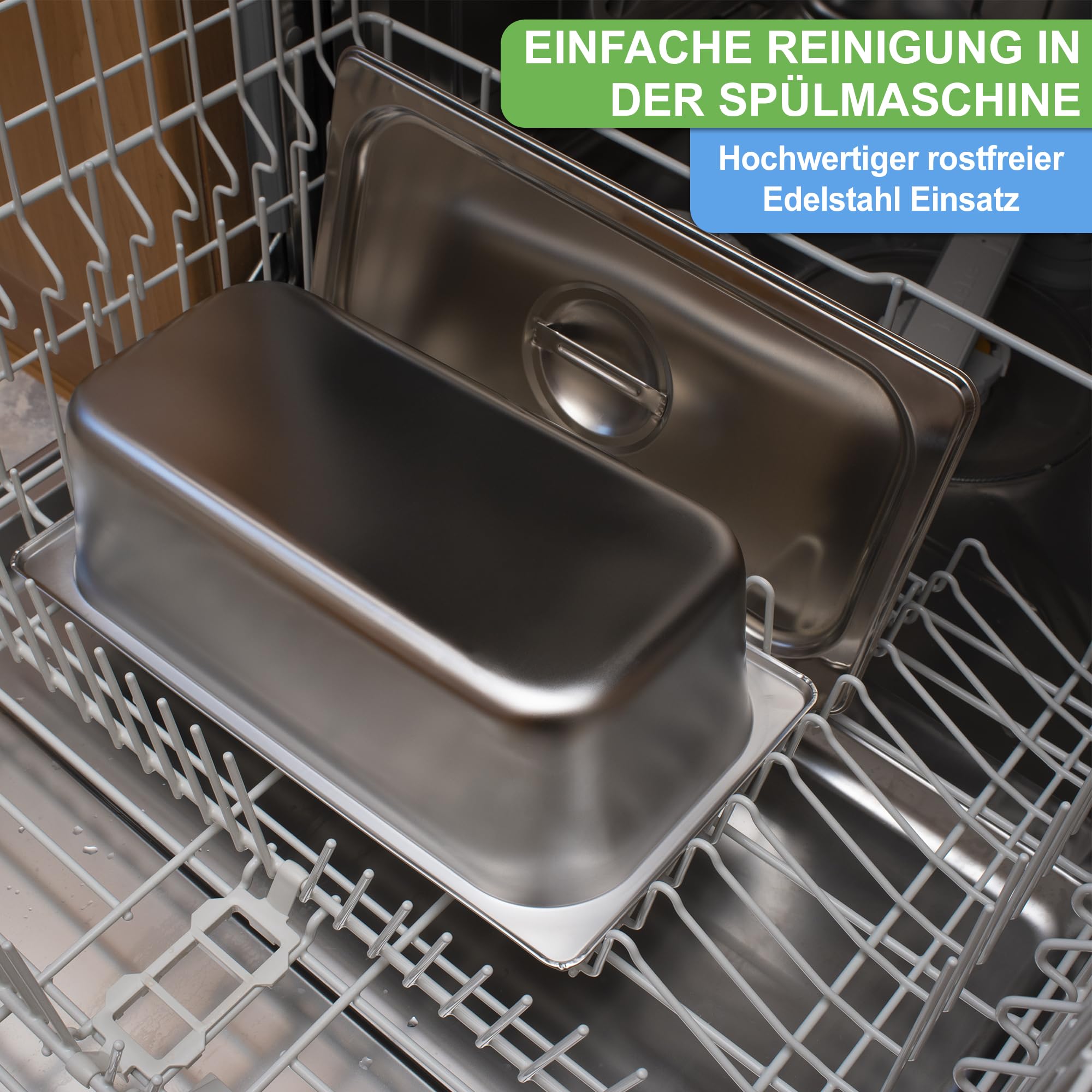 YourCasa Biomülleimer Küche 4,3 L - Komposteimer im Naturholz-Design mit Edelstahl-Einsatz & Deckel - spülmaschinenfest, geruchsdicht & plastikfrei - Bio Mülleimer klein für Biomüll (Esche dunkel)