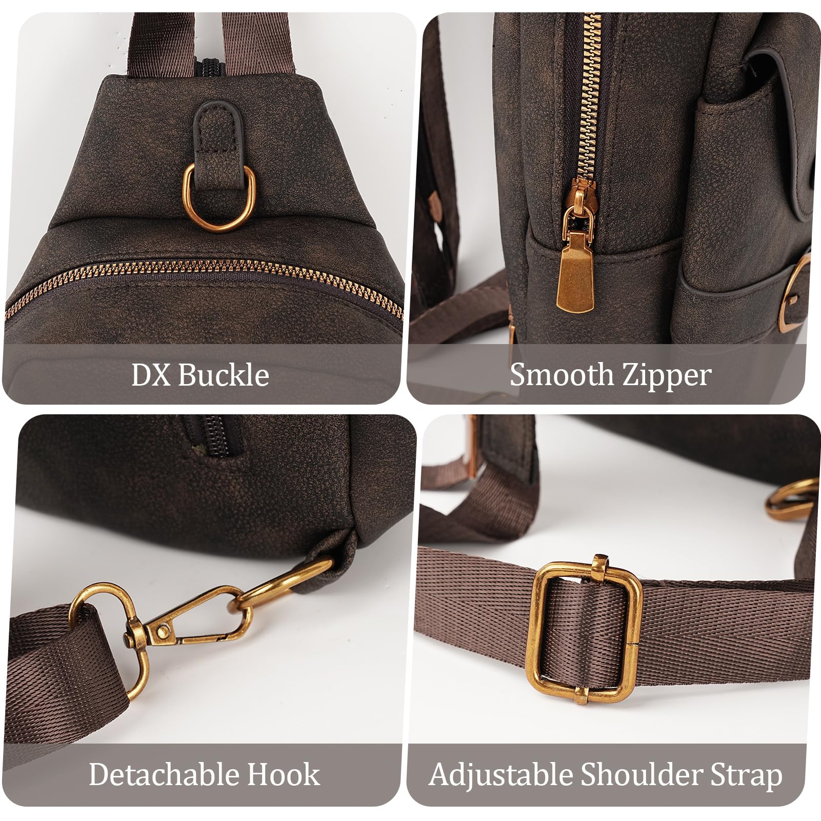 Borsa a Tracolla Donna Uomo 2 in 1 Zaino Donna in Similpelle Tracolla Regolabile Multifunzione per Lavoro Viaggio Tutti i Giorni