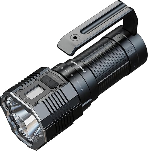 fenix LR60R 21000 lúmenes recargable 3,559.7 ft reflector de largo alcance con pantalla OLED