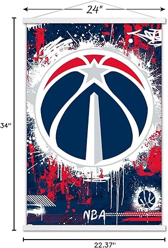 Miniatura 7 de Trends International NBA Washington Wizards - Maximalist Logo 23 Wall Poster with Magnetic Frame