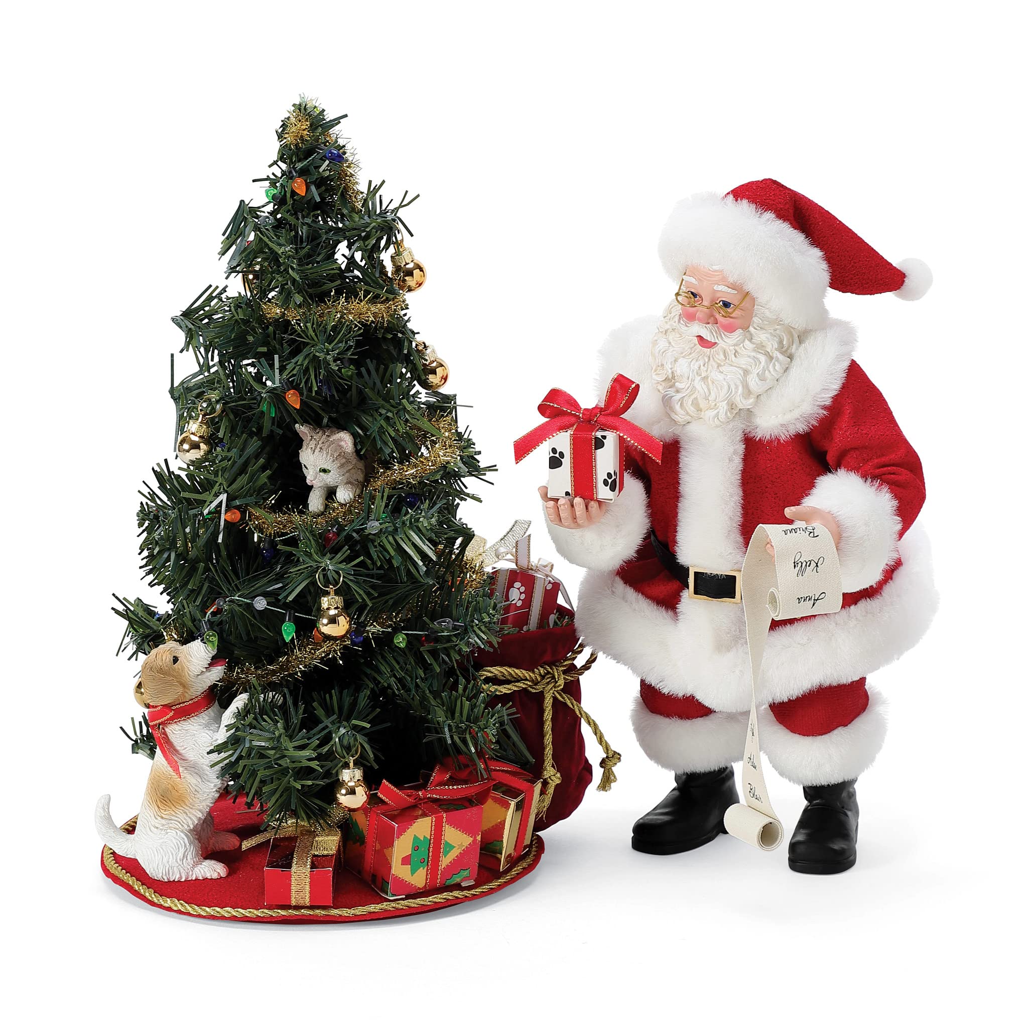 Amazon.com: Department 56 Possible Dreams Santa and his Pets Dog