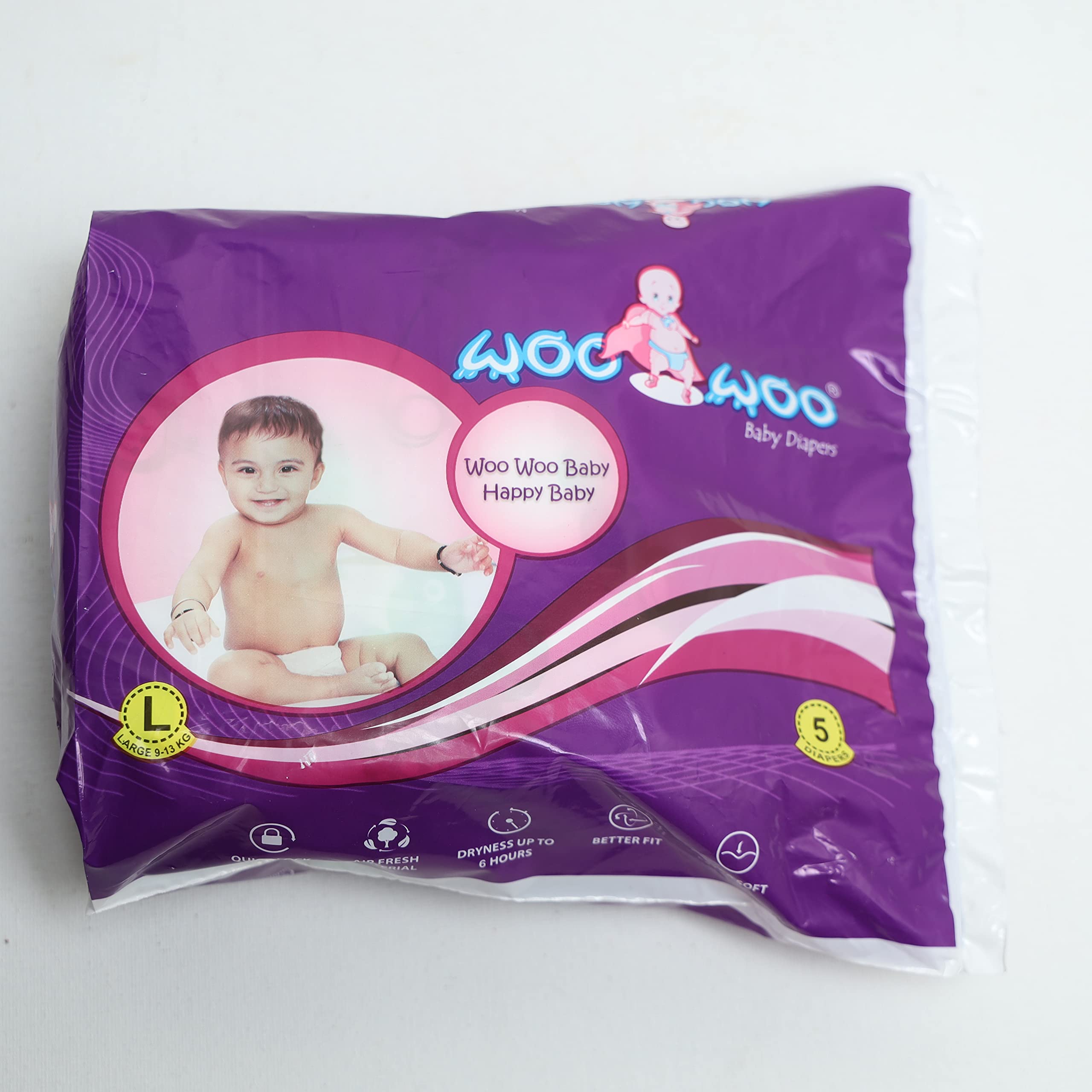Woo woo Unisex Premium Extra Soft Taped Style Diapers|New Born Size|12 Hrs. Absorbent|Up To To 4Kgs|Count Of 20