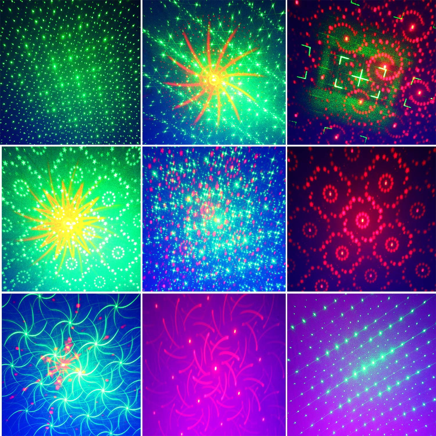Discolicht Partylicht,Katomi Mini Party Deko licht,mit 2M USB-Stromkabel,240 Verschiedene Muster,Musikgesteuert Stroboskop mit Fernbedienung für Kindergeburtstag,Familientreffen,Weihnachtsfeier