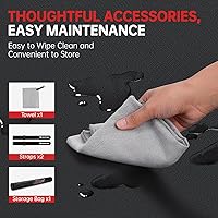 Vista 9 de Large Exercise Mat for Home Workout,12‘x6’/10'x6'/9'x6'/8'x6'/7'x5'/6'x4' (7mm) Extra Thick Workout Mat, High-Density Gym Mat for Cardio, Jump Rope