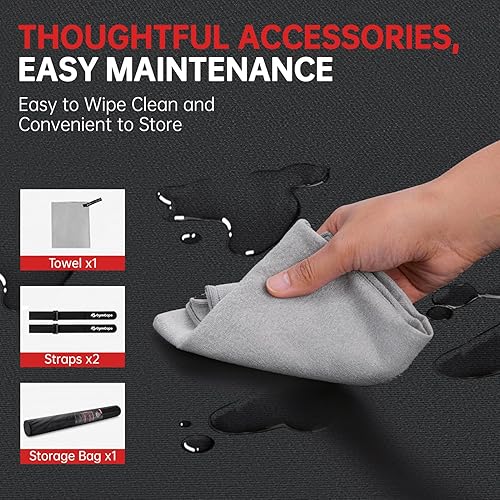 Miniatura 9 de Large Exercise Mat for Home Workout,12‘x6’/10'x6'/9'x6'/8'x6'/7'x5'/6'x4' (7mm) Extra Thick Workout Mat, High-Density Gym Mat for Cardio, Jump Rope,