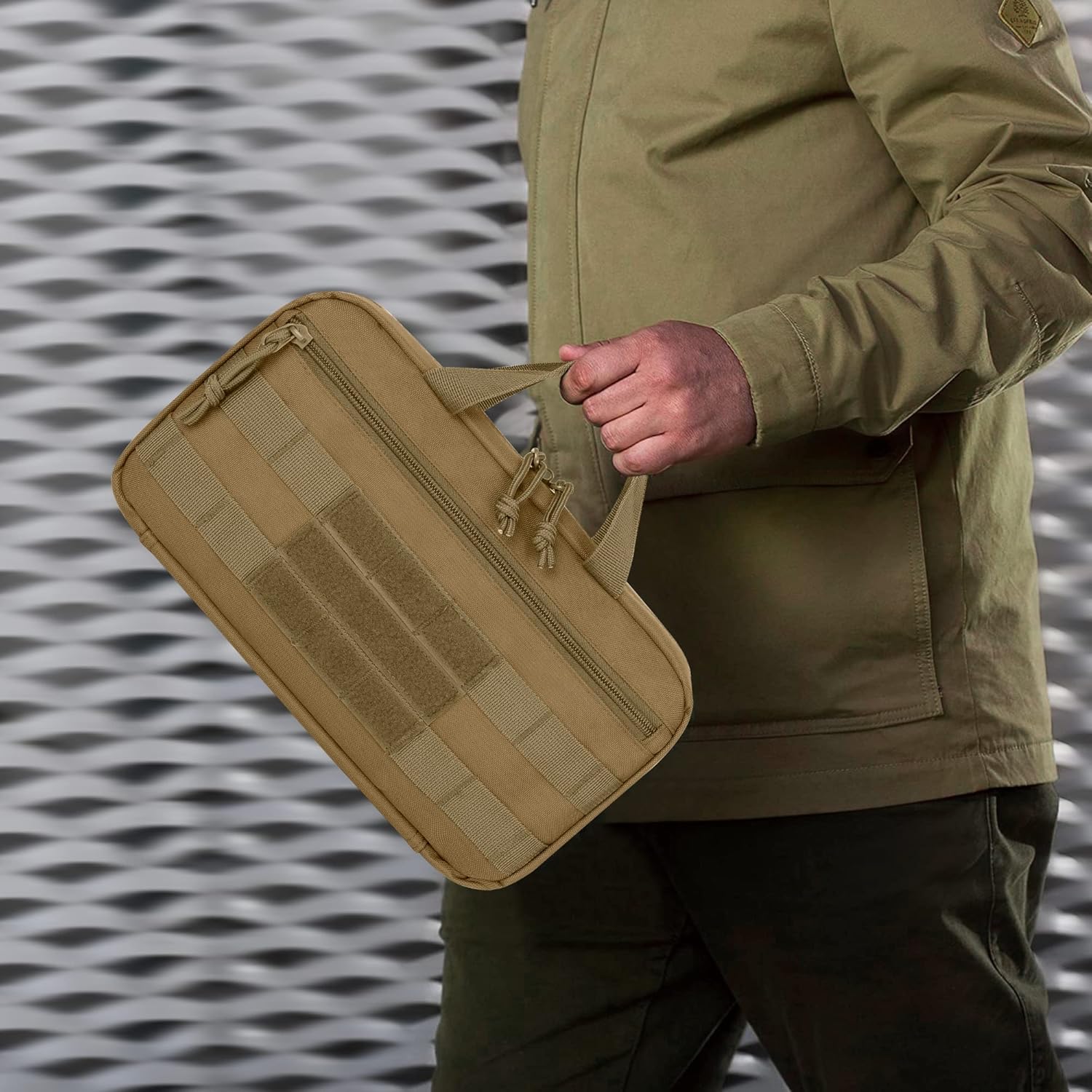 DSLEAF Tactical Pistol Magazine Storage Bag, MOLLE Mag Pouch Hold Up to 13x Standard Single/Double Stack Magazines for Medium and Large Handguns (Patent Design)