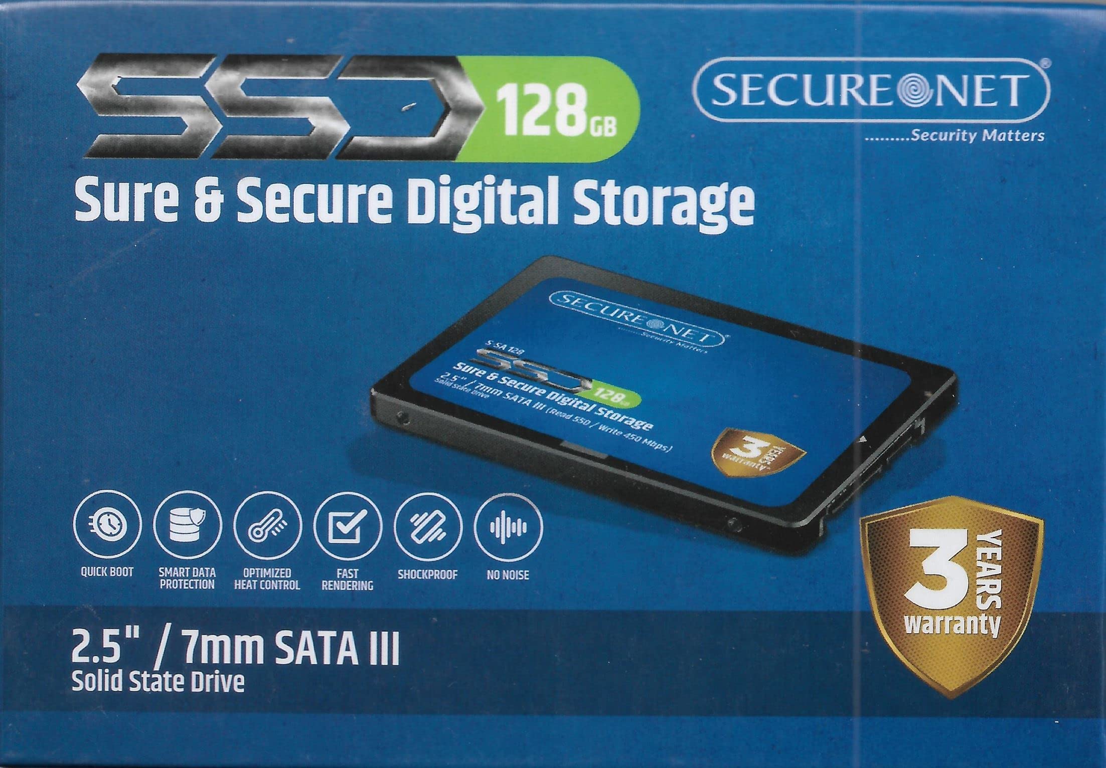 Securenet SSD 128 GB | 2.5" / SATA III | Three Years Warranty (B0BRBNPKV7) Amazon Price History, Amazon Price Tracker