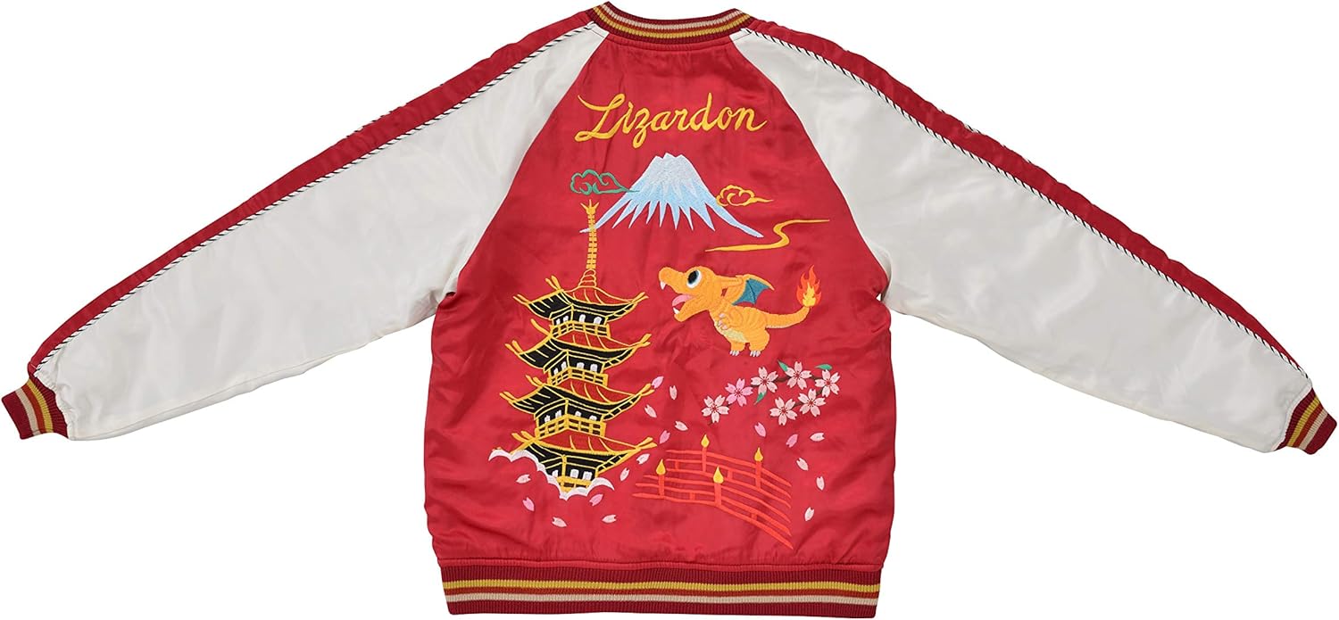 Amazon ポケモンセンターオリジナル スカジャン Pokemon Time リザードン L おもちゃ雑貨 おもちゃ