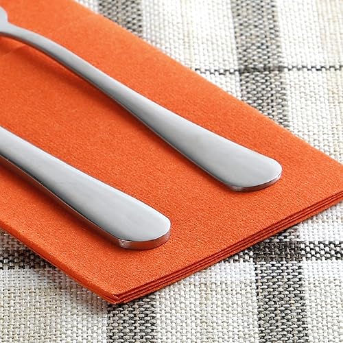 Miniatura 3 de Linen-Feel - Servilletas de papel de terracota, servilletas de cena con bolsillo integrado para cubiertos, toallas de mano desechables absorbentes