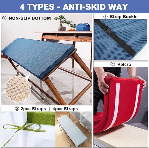 Miniatura 6 de Cojín de asiento de banco de tamaño personalizado, cojín de asiento de patio para muebles, cojín para interiores y exteriores, inserto de espuma de