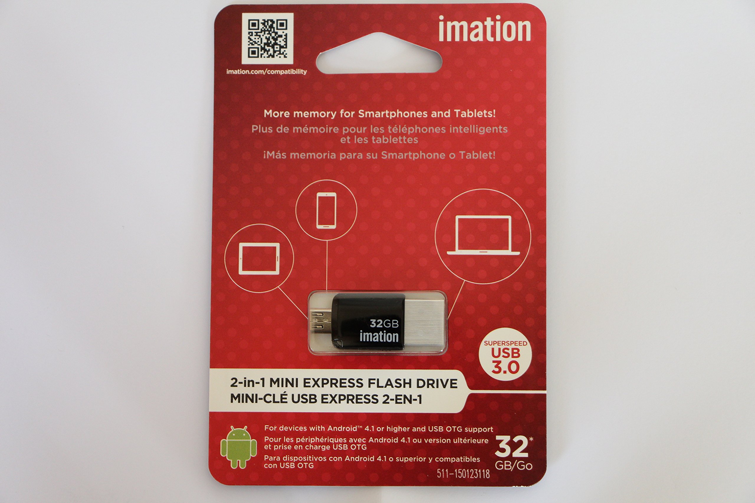 Imation USB 2 in 1 Mini Express 32GB Flash Drive (29689)