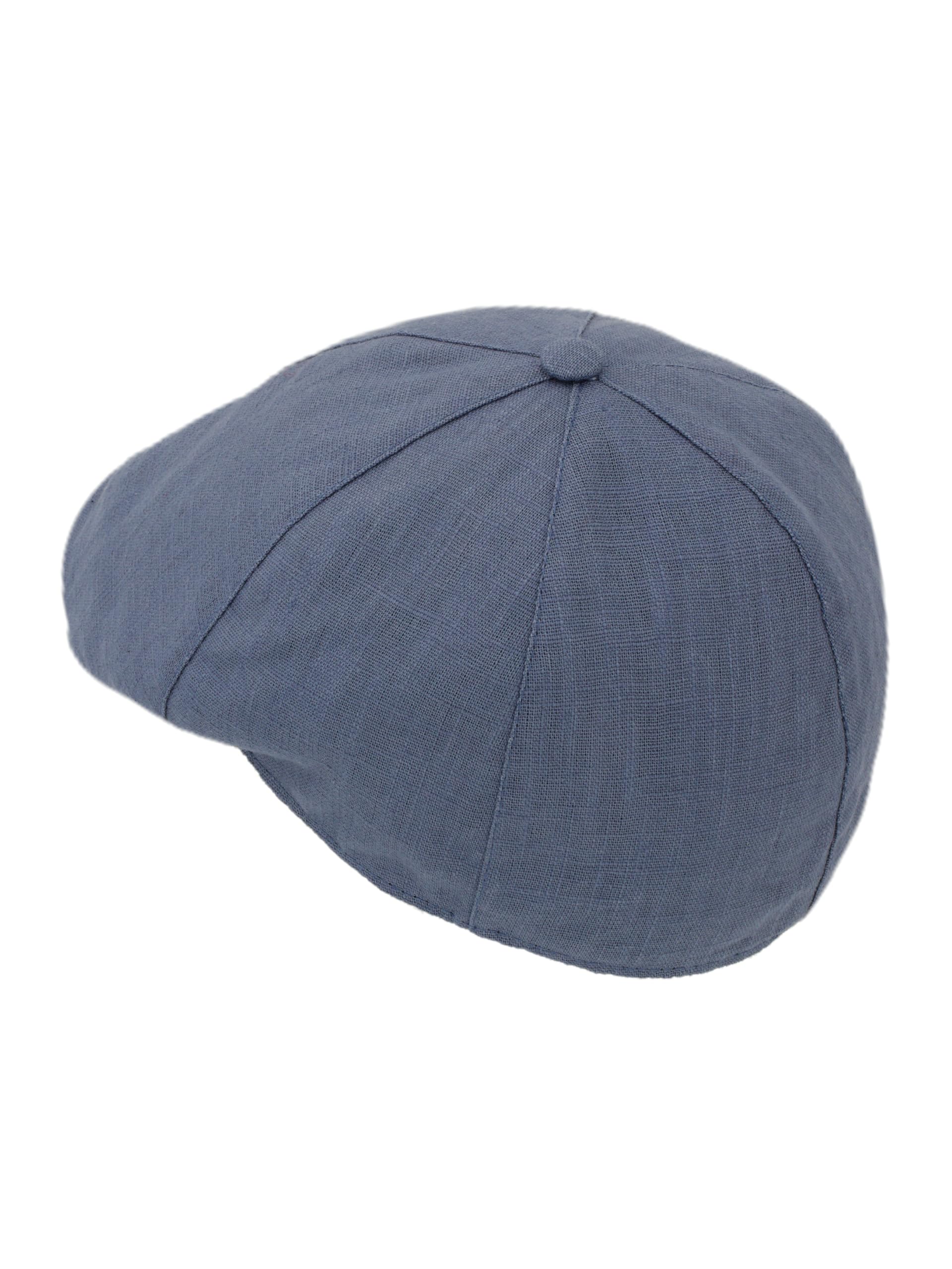 Pliko Męska lniana czapka - elegancka i oddychająca, bawełniana podszewka, krótki daszek, rozmiary 55-61 cm - lekka letnia czapka wyprodukowana we Włoszech