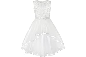 Elegant Little Girls White Dress