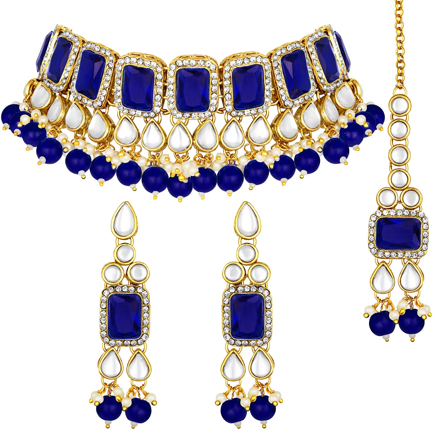 See full amazon price history chart for Peora Gold Plated Traditional Kundan Choker Necklace Jewellery Set with Earring Maang Tikka for Women Girls (White) Peora Gold Plated Traditional Kundan Choker Necklace Jewellery Set with Earring Maang Tikka for Women Girls (White) (B08QZ6Y68K) Amazon Price History, Amazon Price Tracker