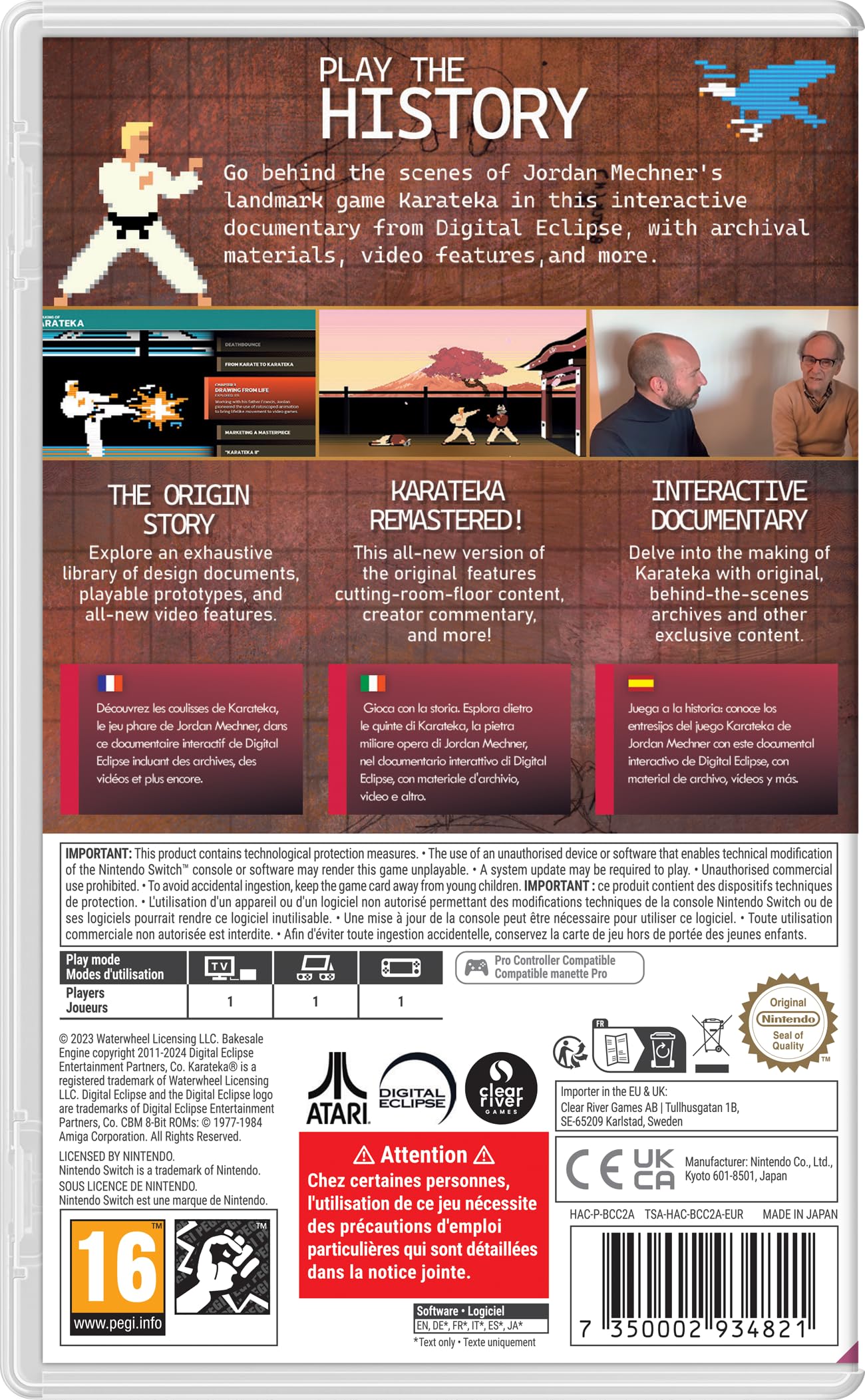 The Making of Karateka NS : Amazon.ca: Video Games