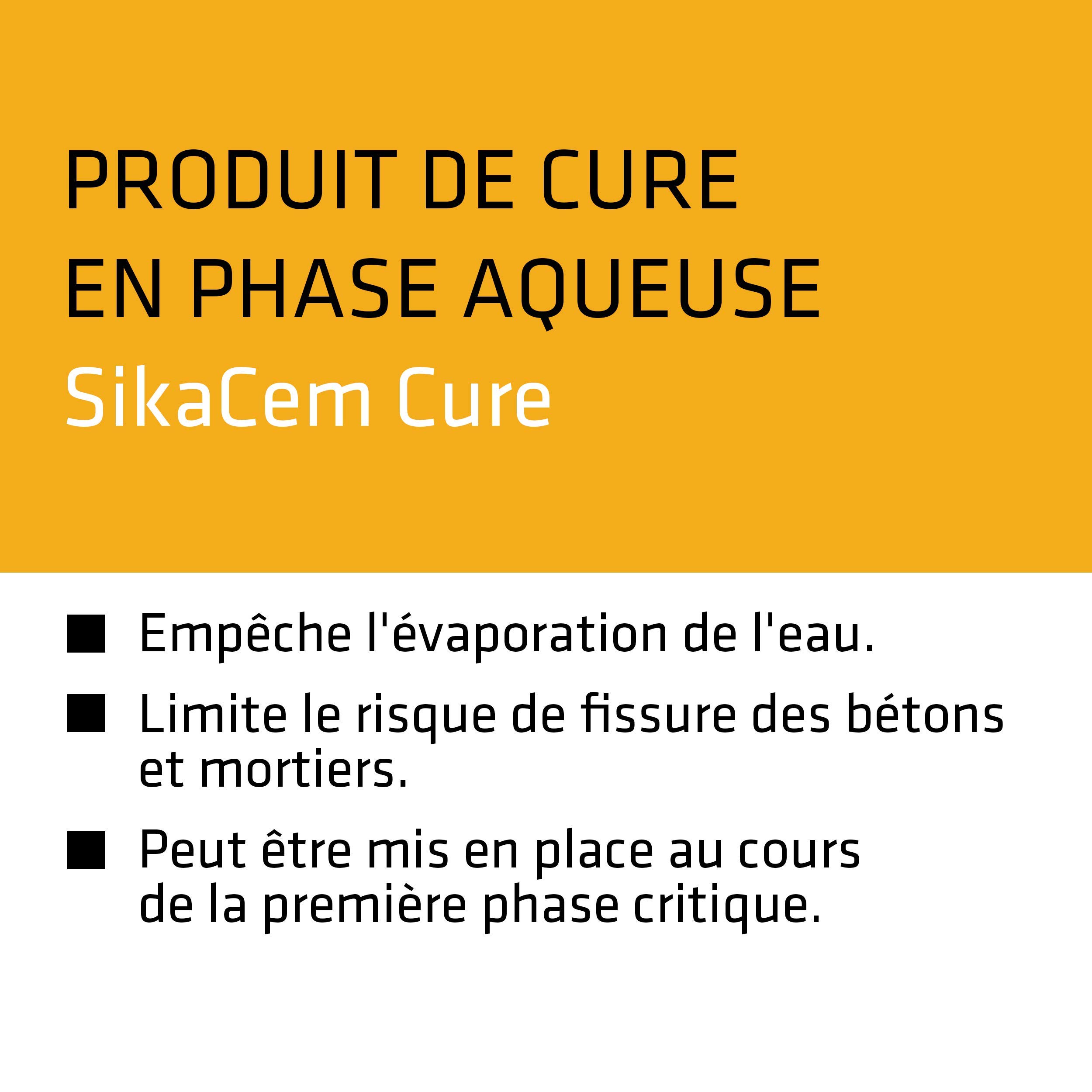 SIKA - Produit de cure béton et mortier - SikaCem Cure - Blanc - 10L