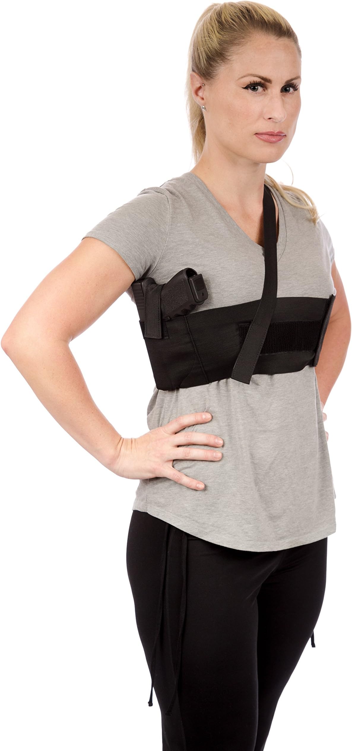 Shoulder Holster for Deep Concealment Underarm Gun Holster for Men and Women, Fits Most Handguns, Black