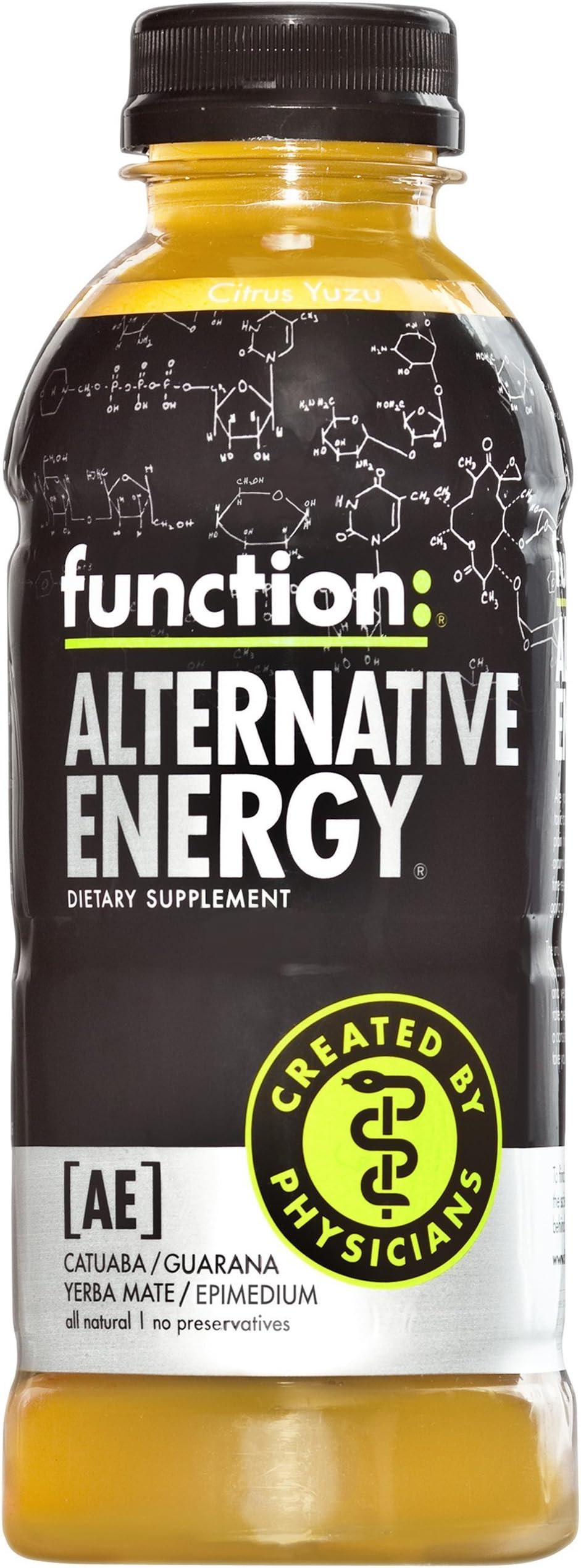 Function: Alternative Energy Drink, Citrus Yuzu, 16.9 Ounce Bottle (Pack of 12)