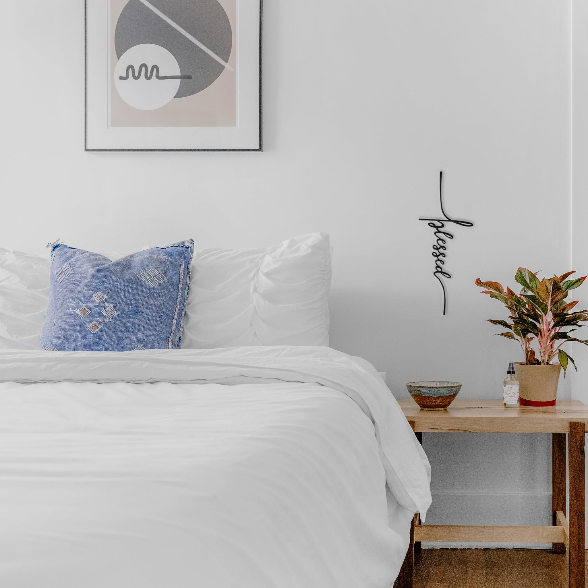 Badger Steel USA - Blessed Cross - Metal Wall Art - 9.5" X 20" - Black