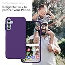 YATWIN Silicone Back Case for Samsung Galaxy A25, Soft-Touch Phone Back Cover for Samsung Galaxy A25 - Purple gallery image