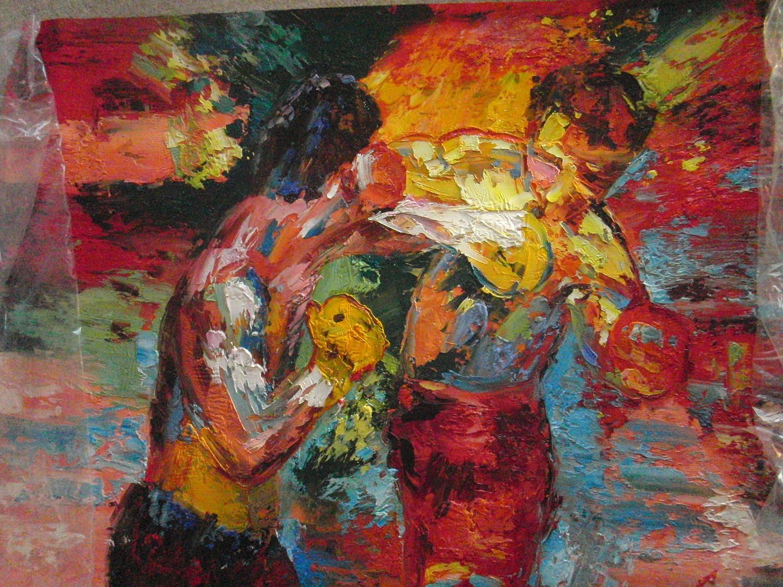 Heroic Art Rocky 3 Apollo Creed 30x20 inches oil painting, framed, but canvas alone is available, please email us for details. Any, please email us.