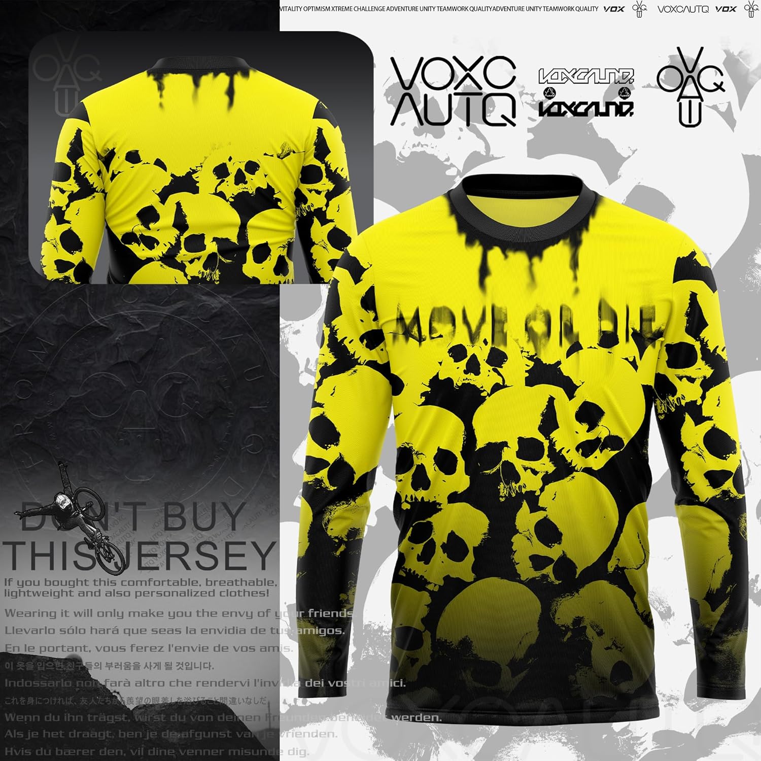 Men's Mountain Bike Jersey Long Sleeve Off-Road Mexico Jersey Downhill&Motocross Shirts Motorcycle Clothes