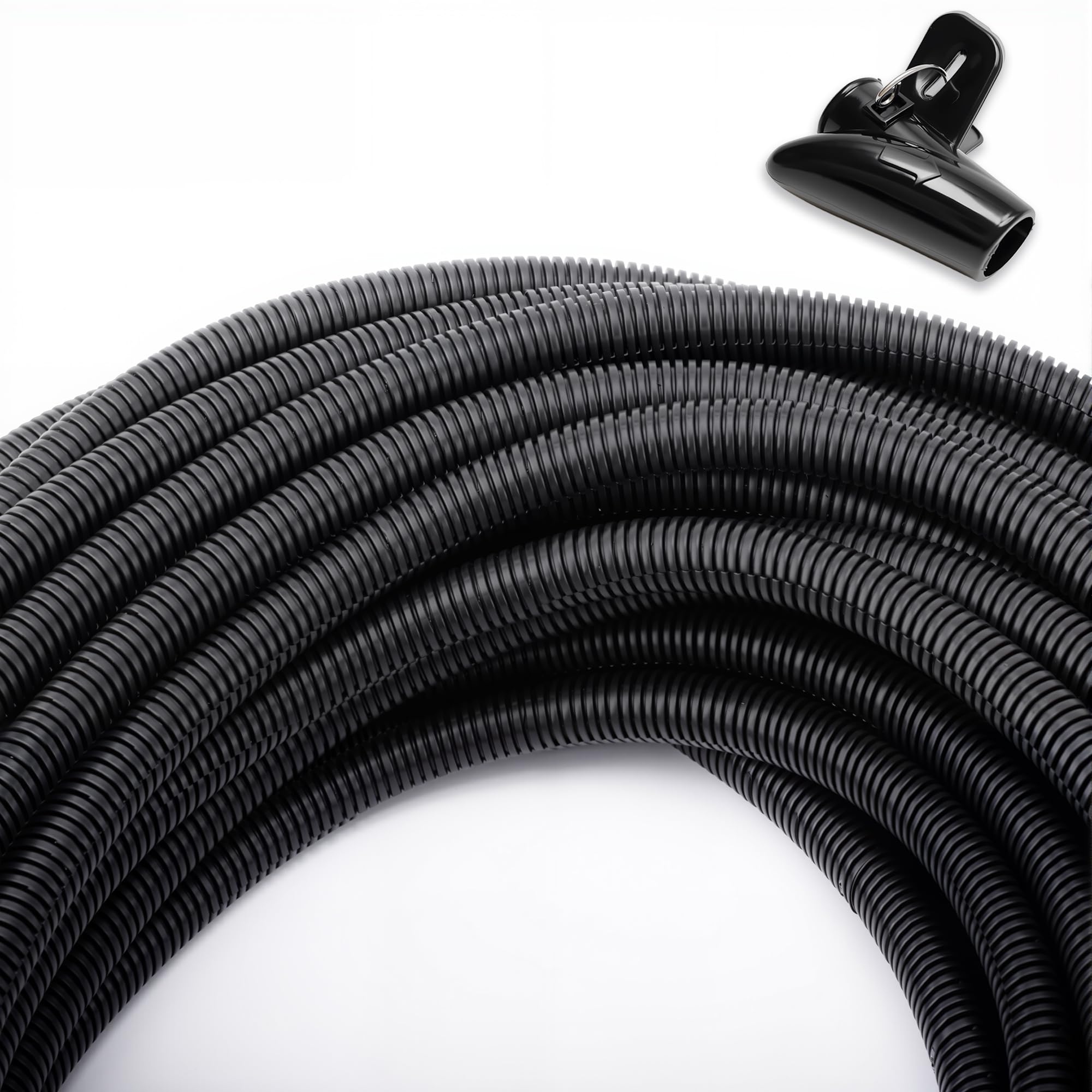 ZhiYo Corrugated Tube 15m φ12 Black Wire Protection Bite Prevention Wiring Cover for Car/Household/Office Wiring Cover Separate Tube Conduit Flexible Cover Wire Loom