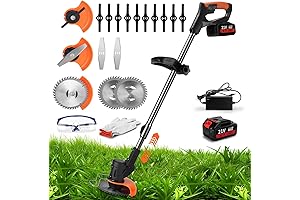 3-in-1 Blade Weed Trimmer, Rechargeable Battery Operated Weed Wacker for Lawns