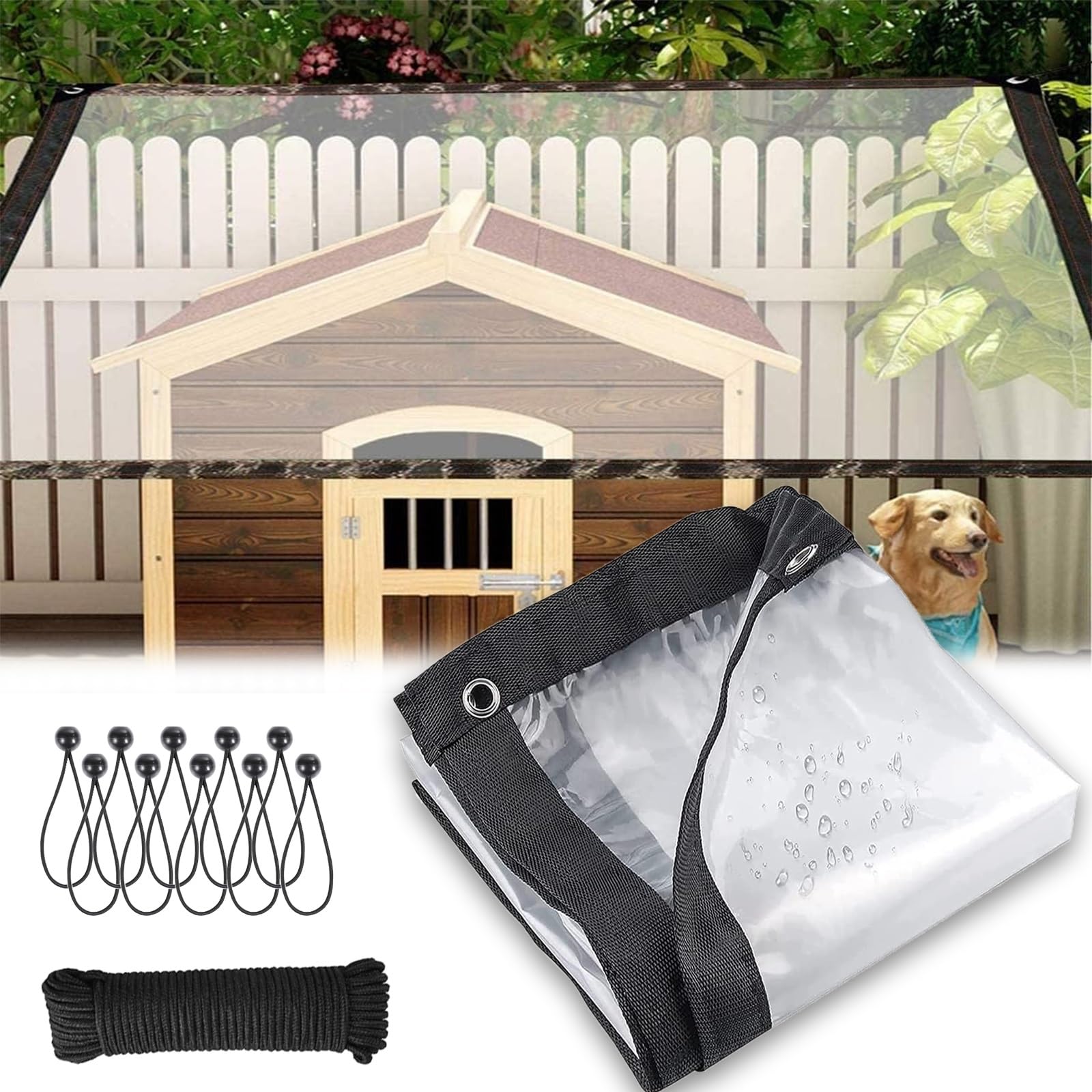 Bâche imperméable avec œillets pour jardin et protection de meuble