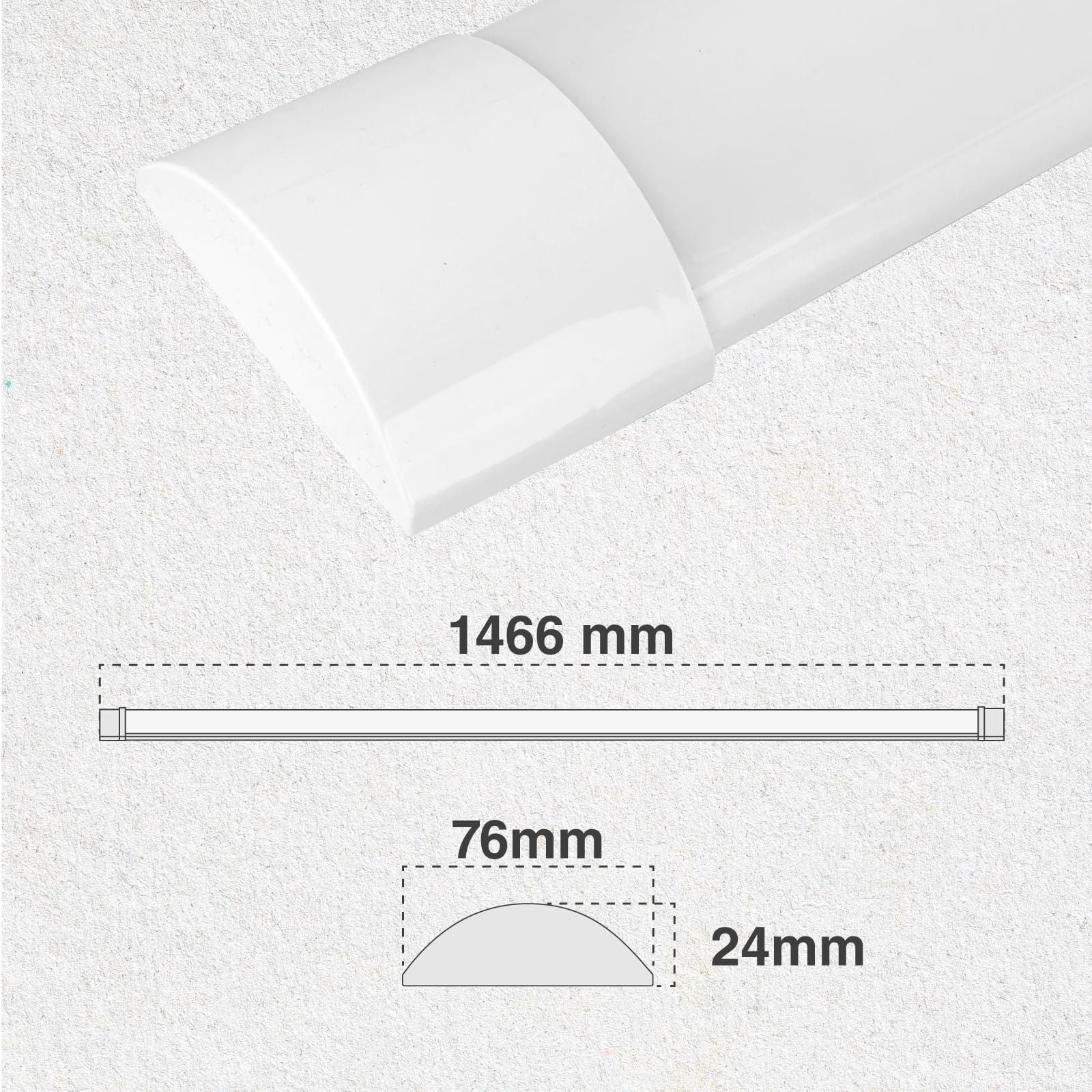 2 Plafoniere LED Lineari da Soffitto 50W 150CM Chip CREE 6000 Lumen Garanzia 6 Anni - Luce Naturale 4000K - Lampada da Garage Negozio Ufficio con Alta Luminosità 120 lm/W