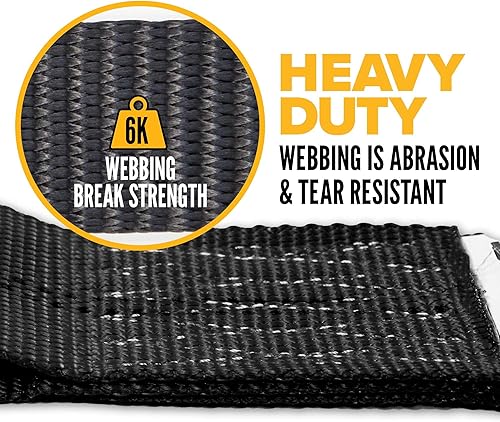 Miniatura 4 de US Cargo Control Correas de trinquete con gancho en S (paquete de 2), correas de trinquete de acero inoxidable de 2 pulgadas x 10 pies, resistencia