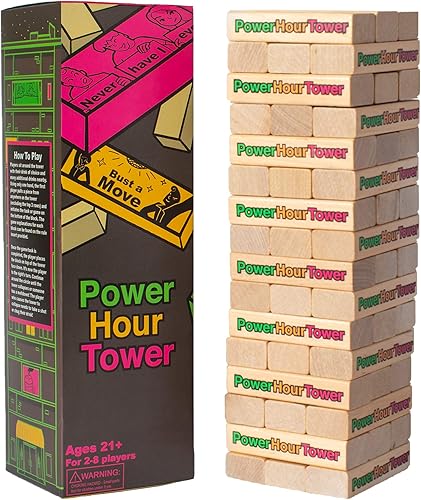 Party Game - Bloque de madera apilable para adultos para la diversión en grupo, hace un gran regalo y una actividad divertida.