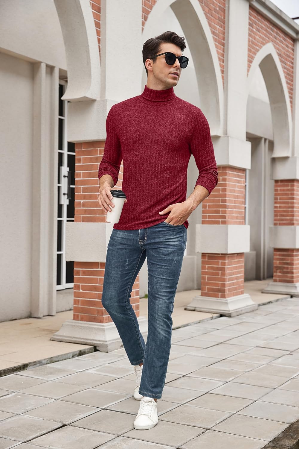 HiMONE Men Turtleneck Shirts Lightweight Long Sleeve Turtle Necks Ribbed Thermal Tops S-XXL - Image 5