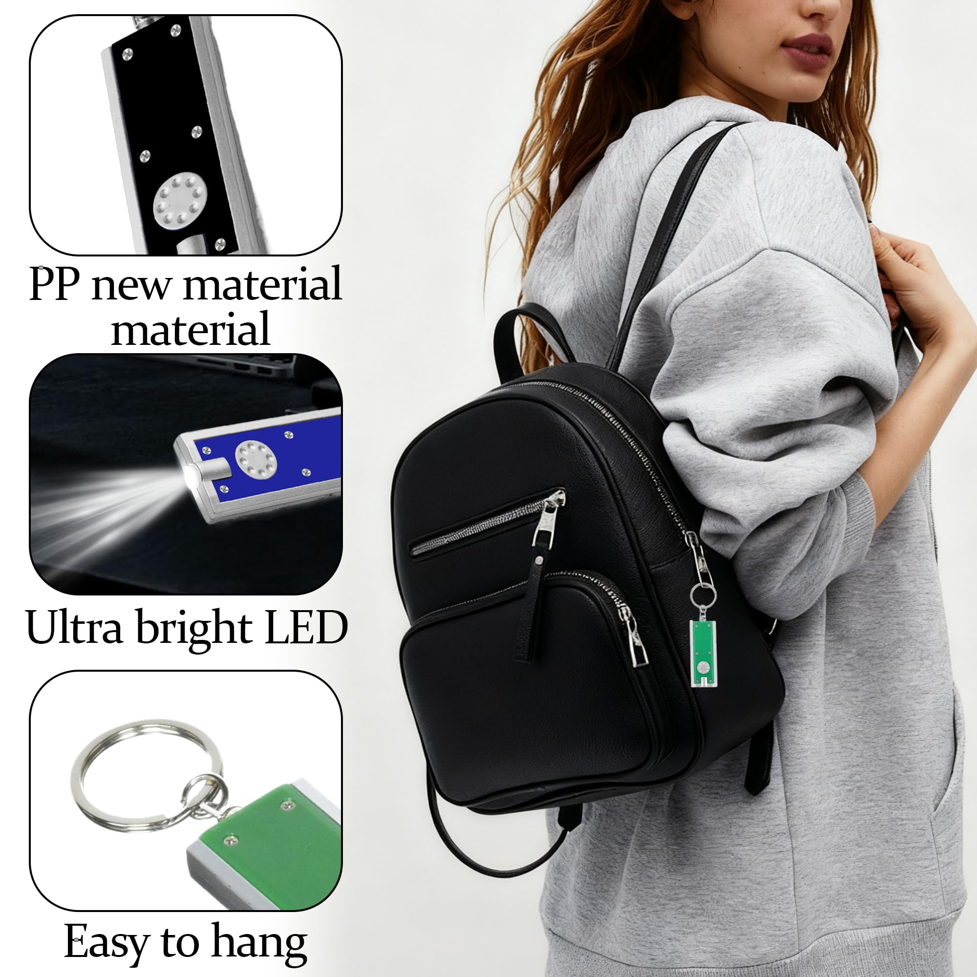 42 szt. Mini latarka, brelok, luzem, kolorowe, małe, przenośne światła LED, ultralekka latarka, brelok do kluczy na kemping, sprzęt do aktywności na świeżym powietrzu, prezenty