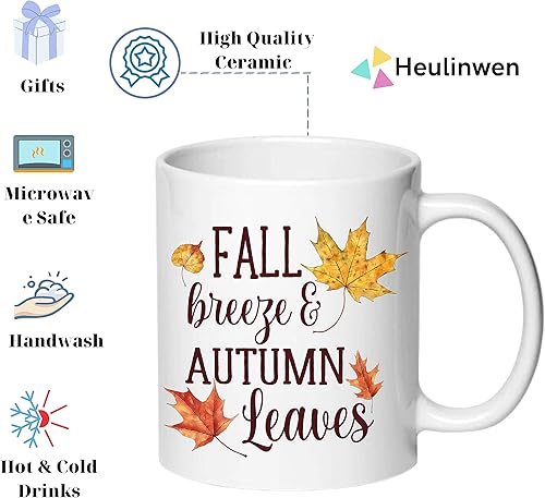 Miniatura 8 de Taza de café otoñal con brisa de otoño y hojas de otoño, taza de café de calabaza, decoración única de otoño, decoración de calabaza, Acción de